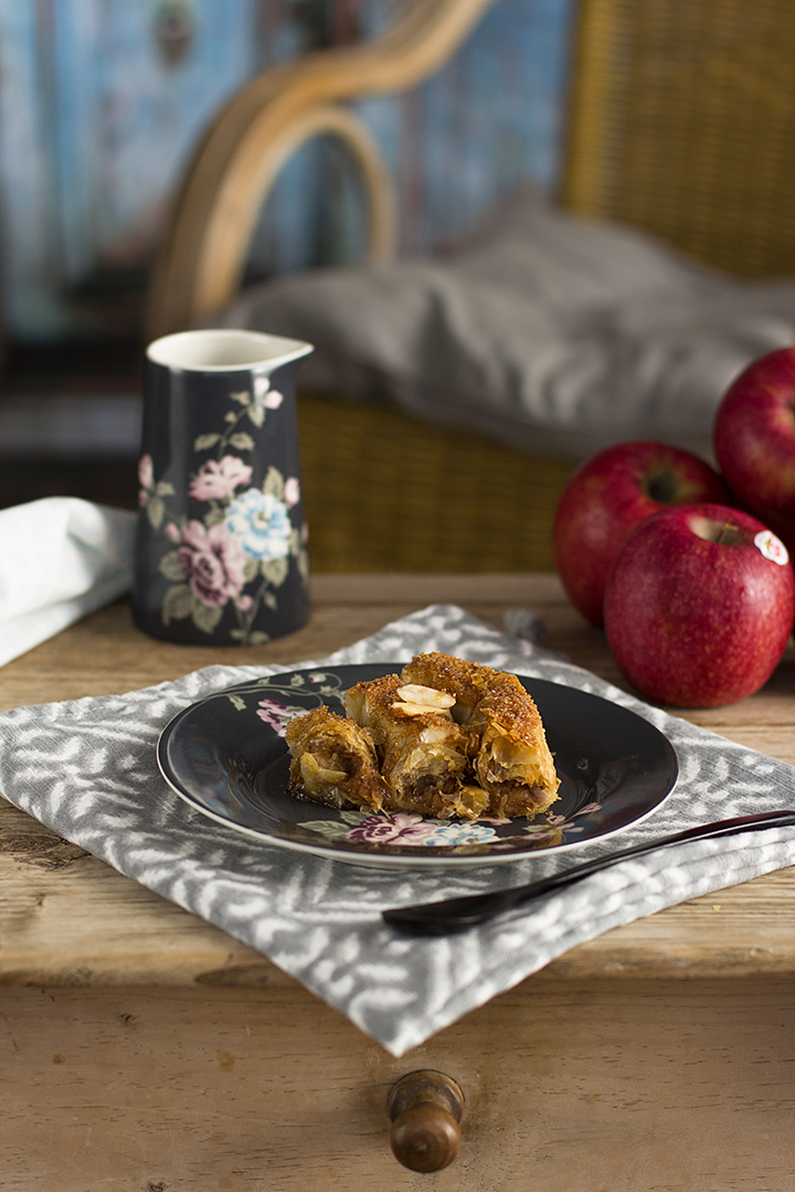 Tarta de manzana y masa filo - Receta fácil 30 minutos