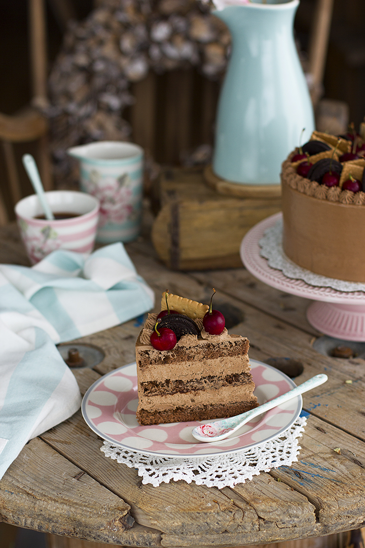 Tarta de Chocolate y Café pastel suave y esponjoso