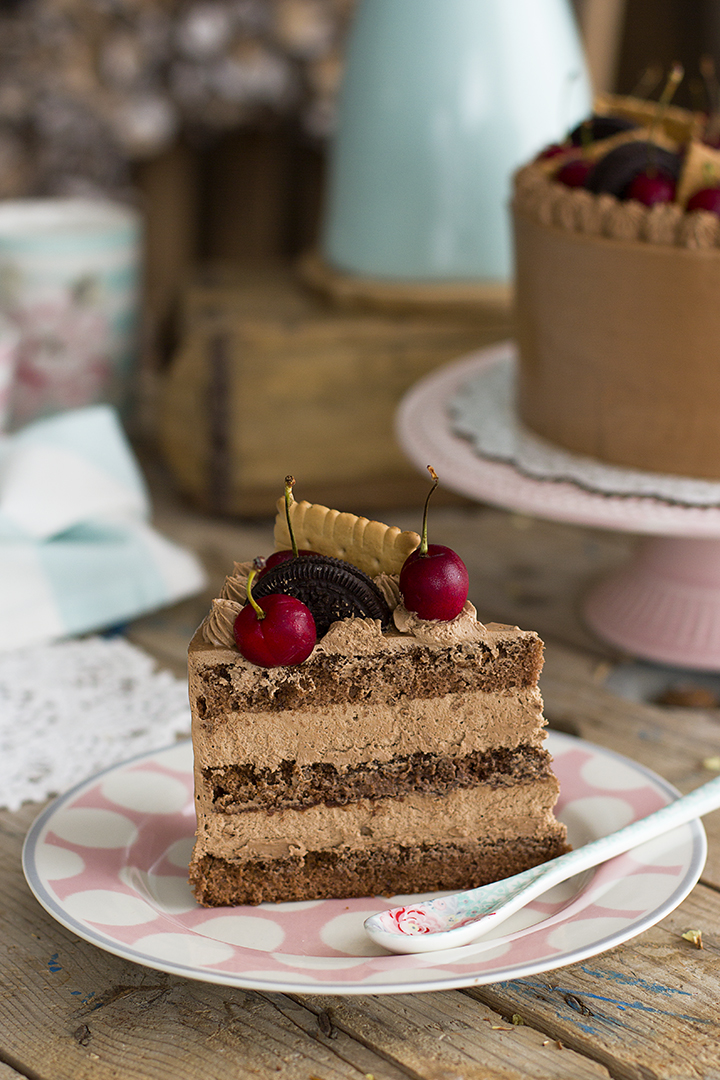 Tarta de Chocolate y Café pastel suave y esponjoso