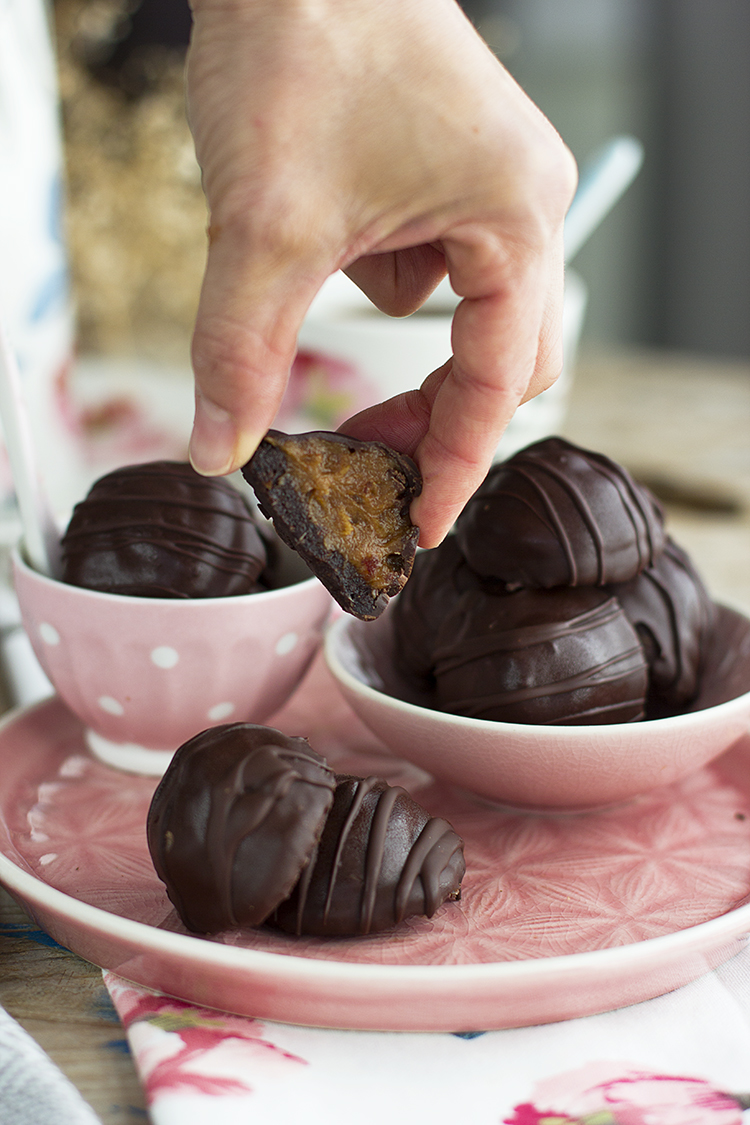 Besitos de Caramelo y Chocolate el bombón mas saludable del mundo
