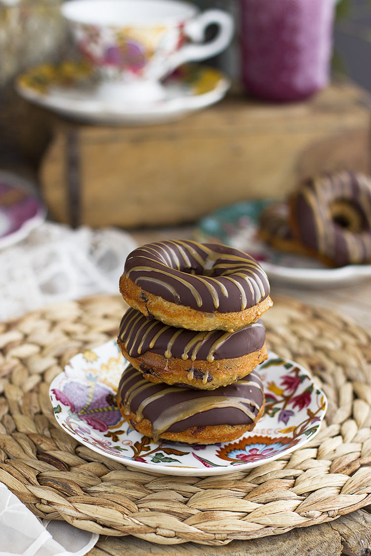 Donuts con Chocolate Saludables sin gluten, sin azúcar, sin harina