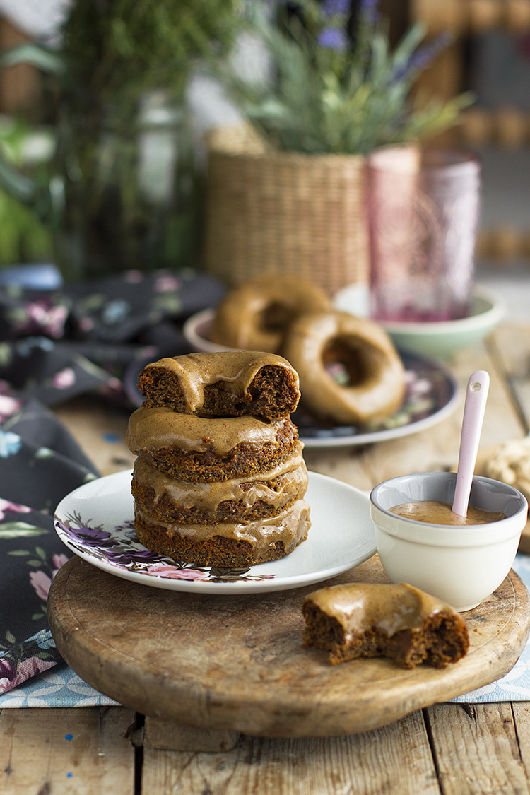 Donuts de Caramelo saludables super esponjosos y deliciosos