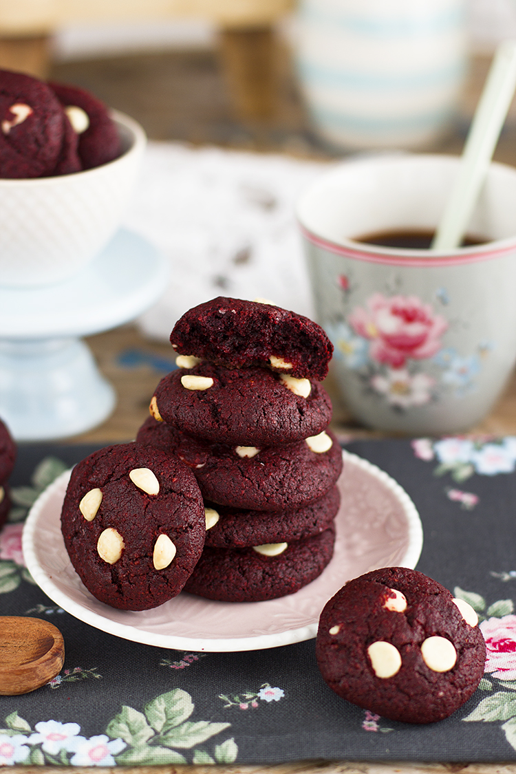 Cookies Red Velvet Saludables sin gluten y sin azúcar