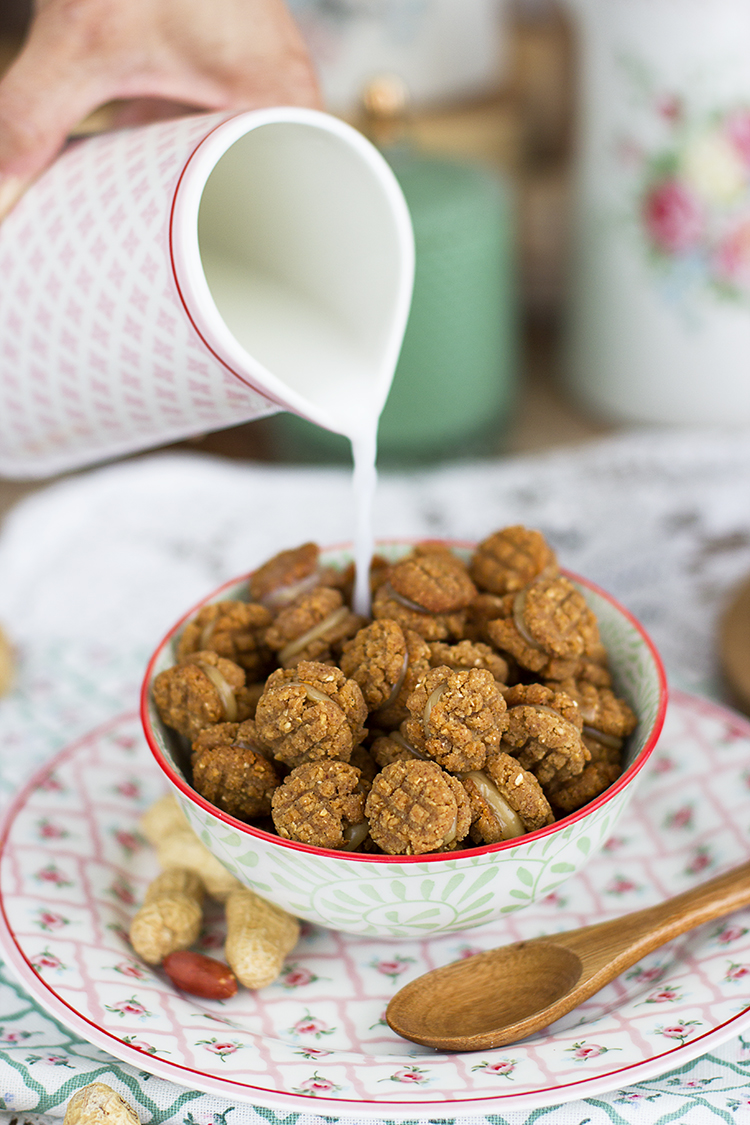 Cereales de Cookies de Cacahuete, receta saludable y fácil