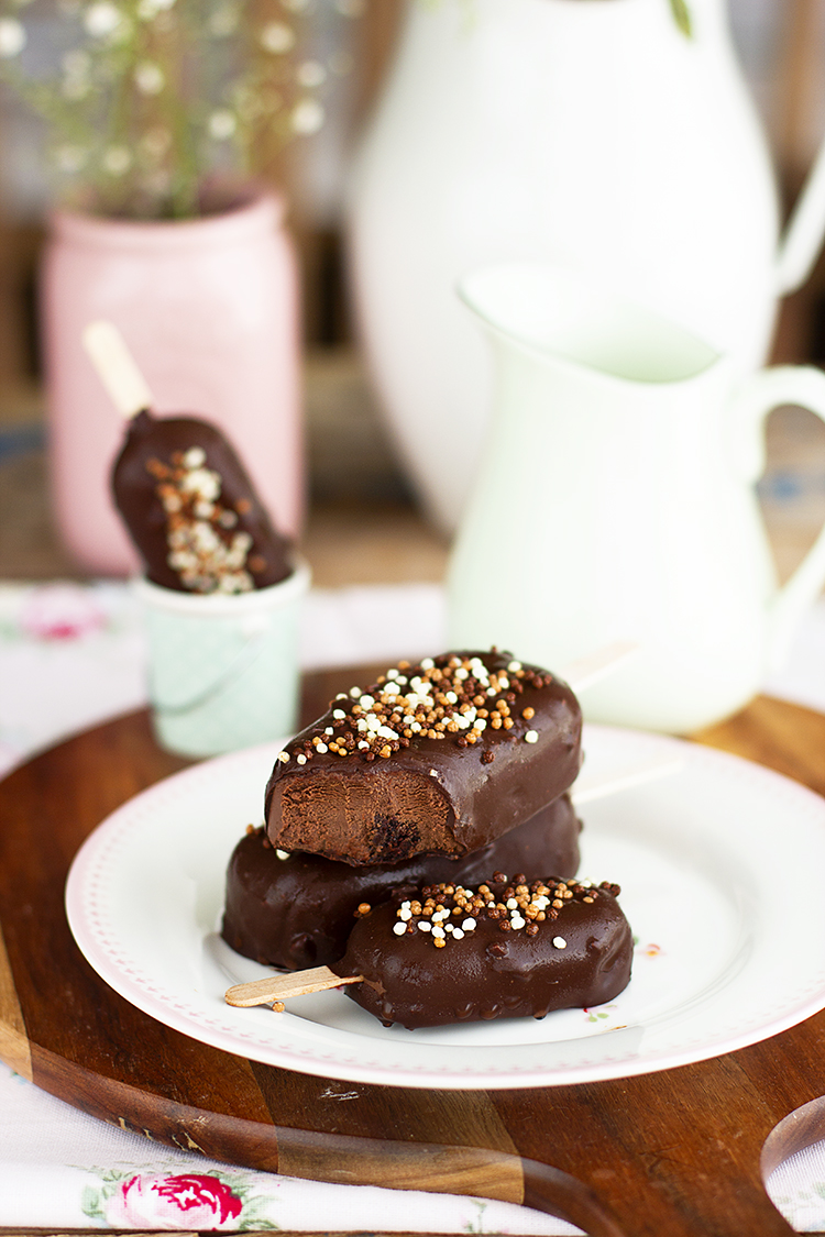 Magnum Doble Chocolate super fácil con 2 ingredientes y saludable