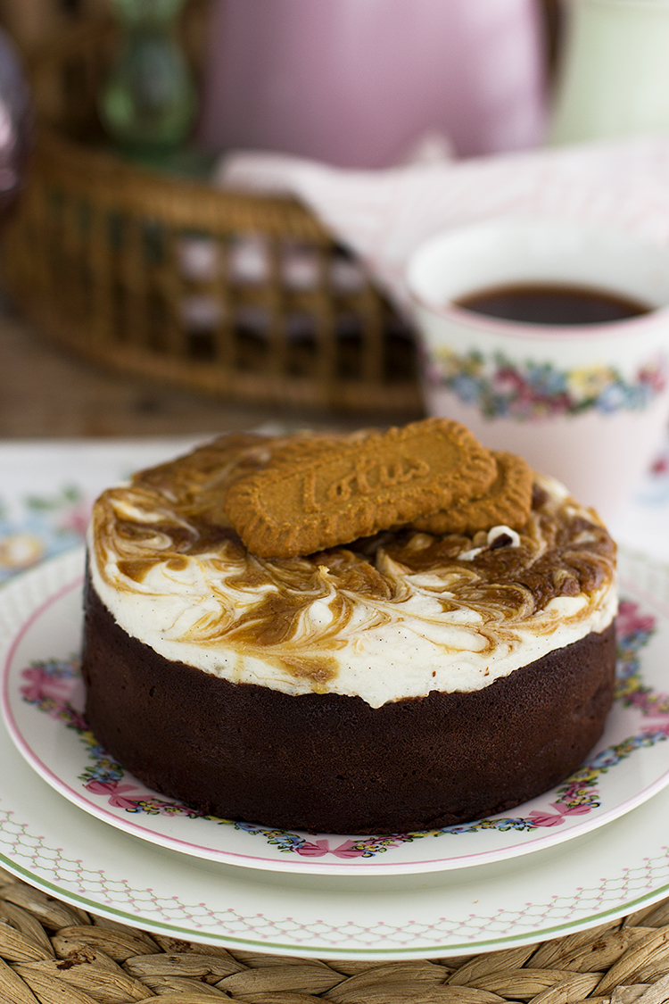 Brownie Cheesecake Lotus al microondas para hacer en solo 7 minutos