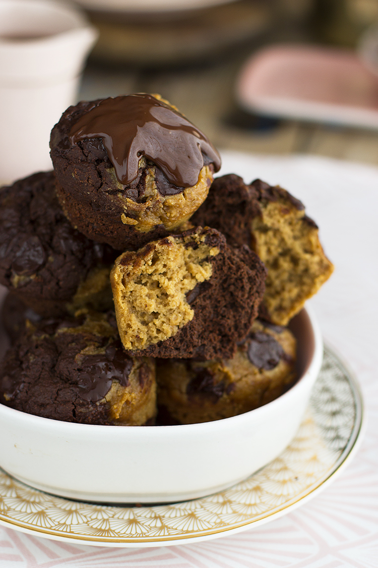 Muffins De Chocolate Y Cacahuete Saludables